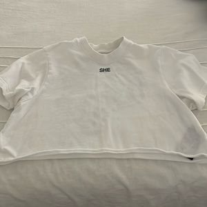 Darc sport cropped tee, xs, white